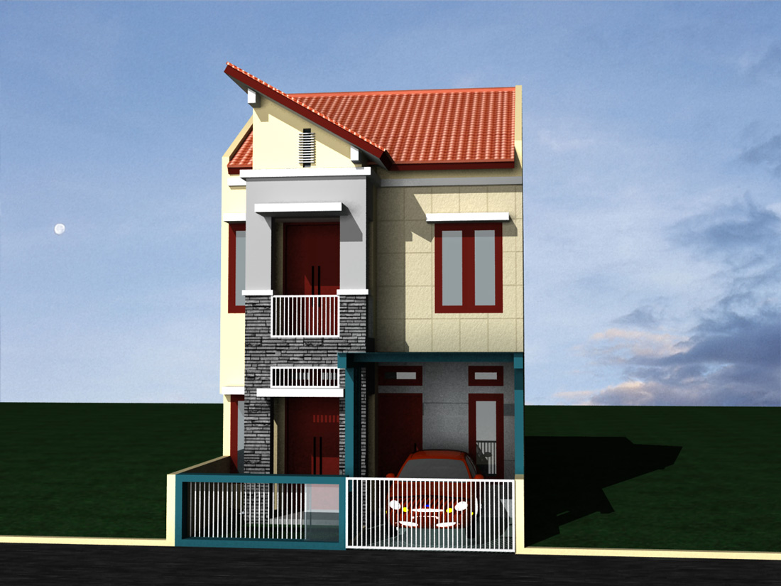 Desain Rumah Tinggal Minimalis 2 Lantai Di Tambun Bekasi