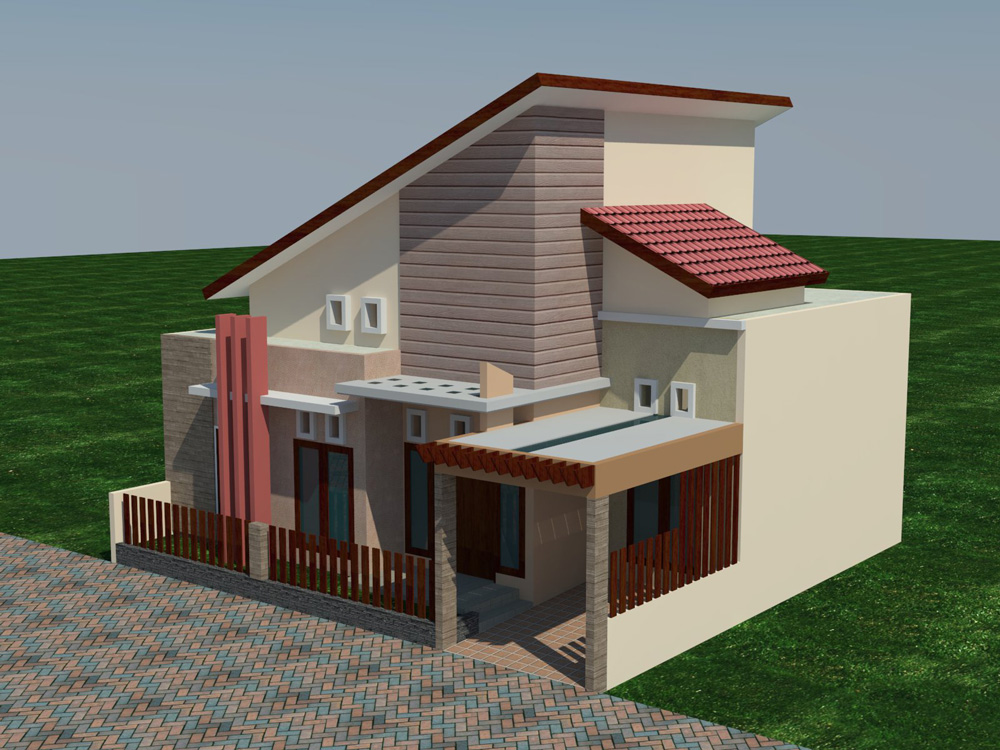 Desain rumah minimalis luas 100 m2 di lamongan  Indograha Arsitama