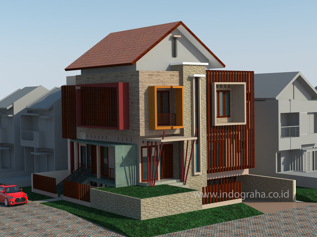 Desain Rumah Sudut Minimalis di Puri Bintaro - Indograha ...