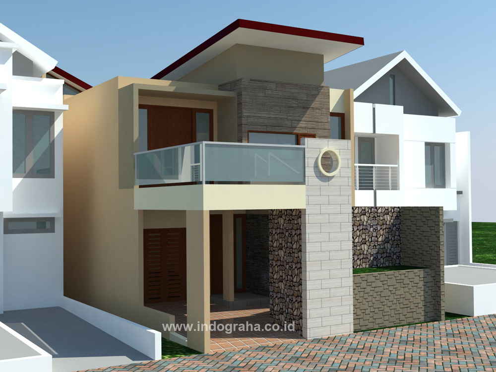  Desain  Rumah  Minimalis  2  Lantai  di Maruyung Depok 