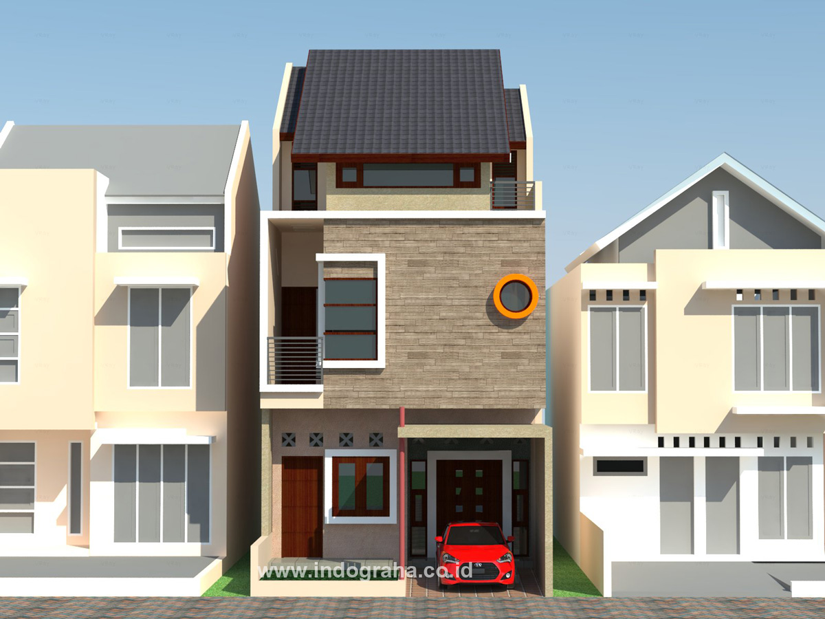 Model Rumah Minimalis Modern 25 Lantai Di Gandul Cinere Indograha