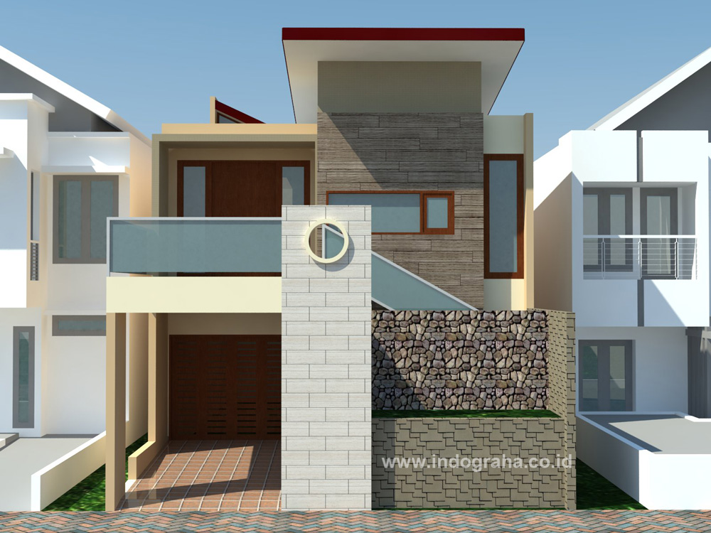 Desain Rumah Minimalis  2 Lantai di Maruyung Depok 