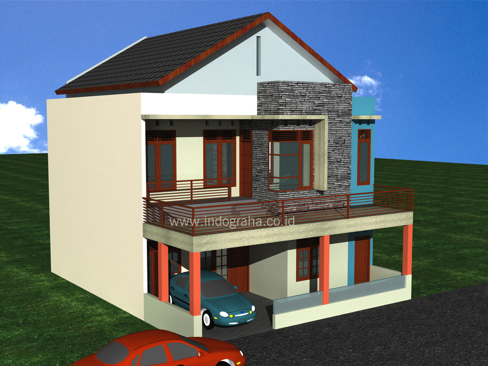 Desain rumah  minimalis  di  komplek  perumahan  koperasi 