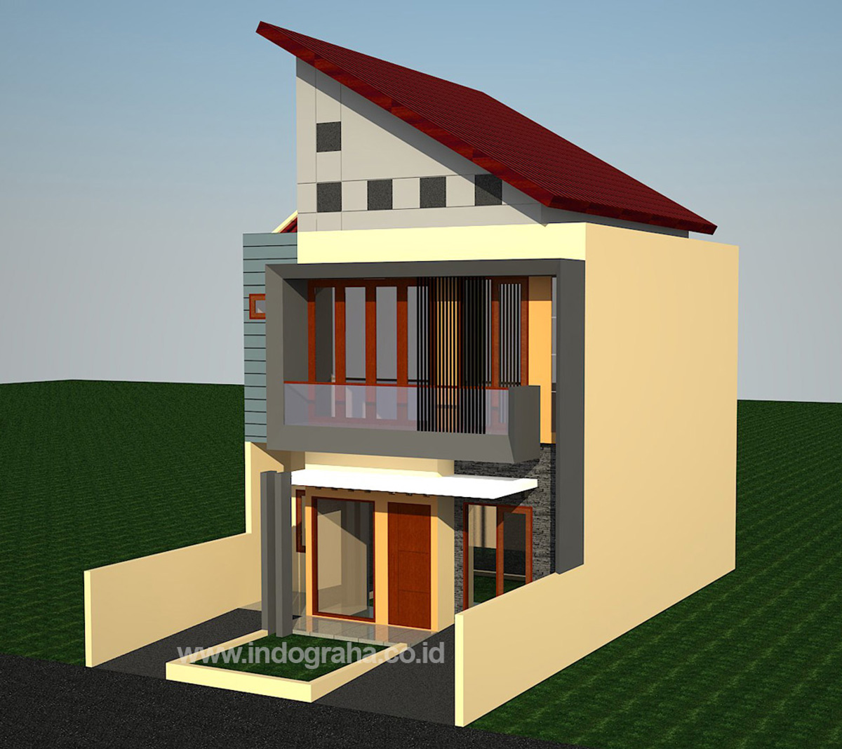Desain Rumah Minimalis Modern 2 Lantai Di Grand Depok City Indograha Arsitama
