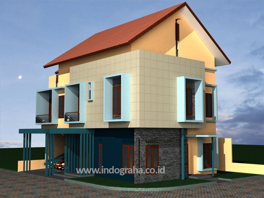 Desain rumah  minimalis  di perumahan The Address Cibubur  