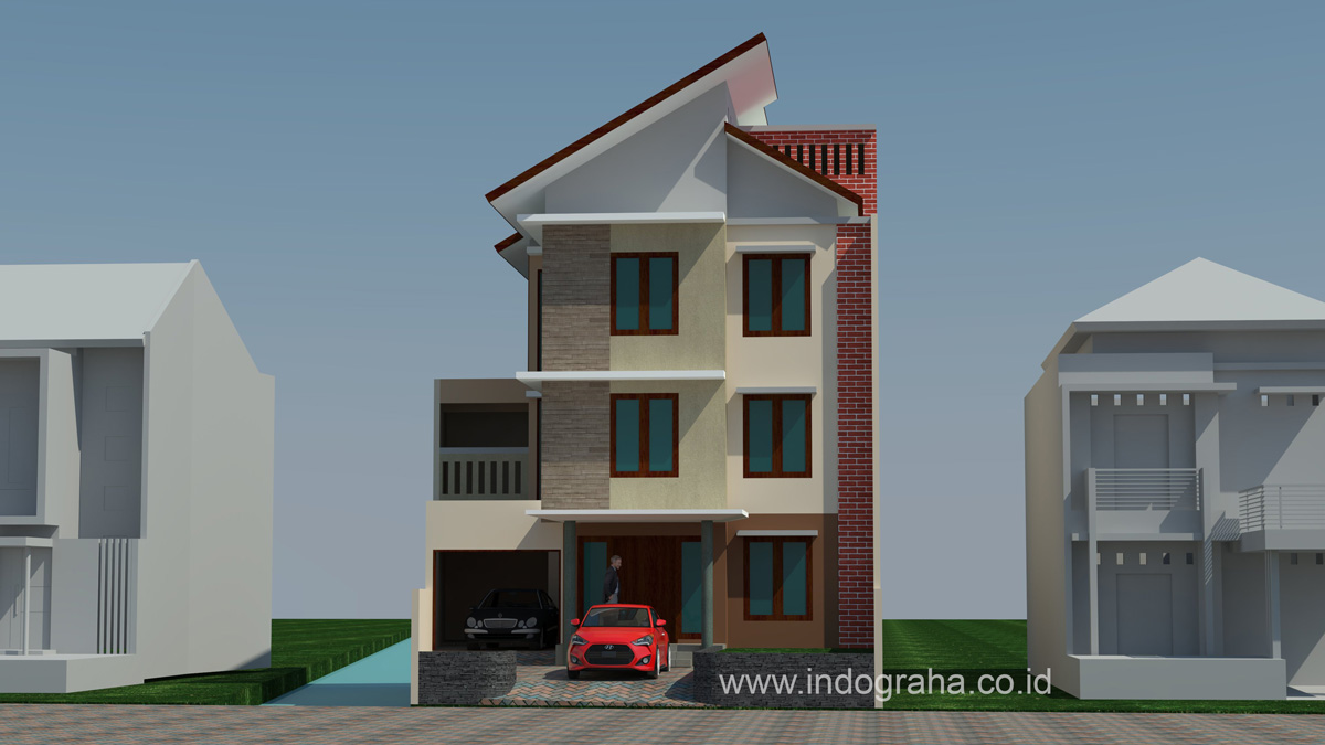 Desain Rumah Kos Minimalis 3 Lantai Di Jl Baung Lenteng Agung