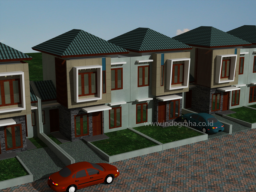 Desain perumahan minimalis di Cibinong, Kab. Bogor Indograha Arsitama