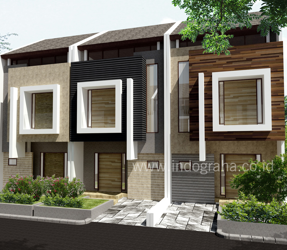 Desain Townhouse Minimalis 2 Lantai Di Cibubur Indograha Arsitama