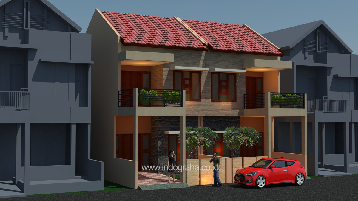 Model Rumah Minimalis 2 Lantai Kopel Di Pondok Gede Indograha Arsitama