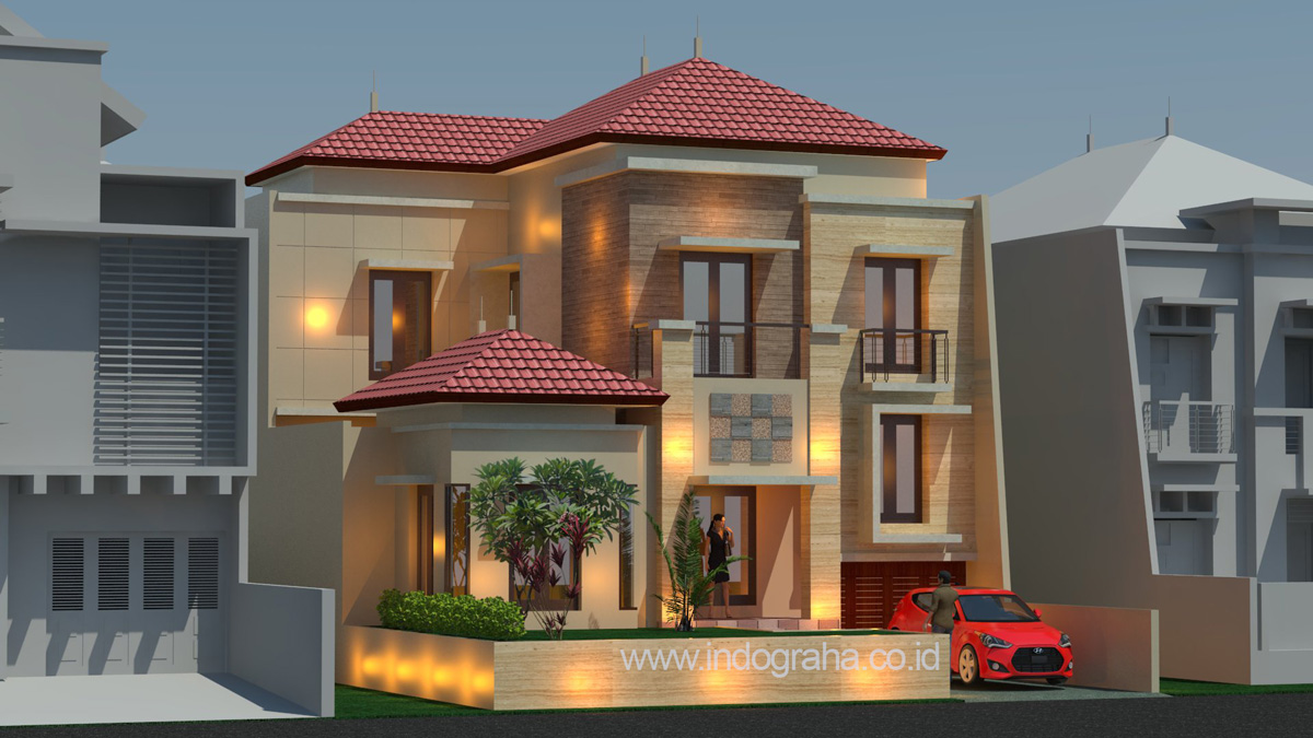 Desain Rumah Tropis Minimalis di Jl Sanur Citragran 
