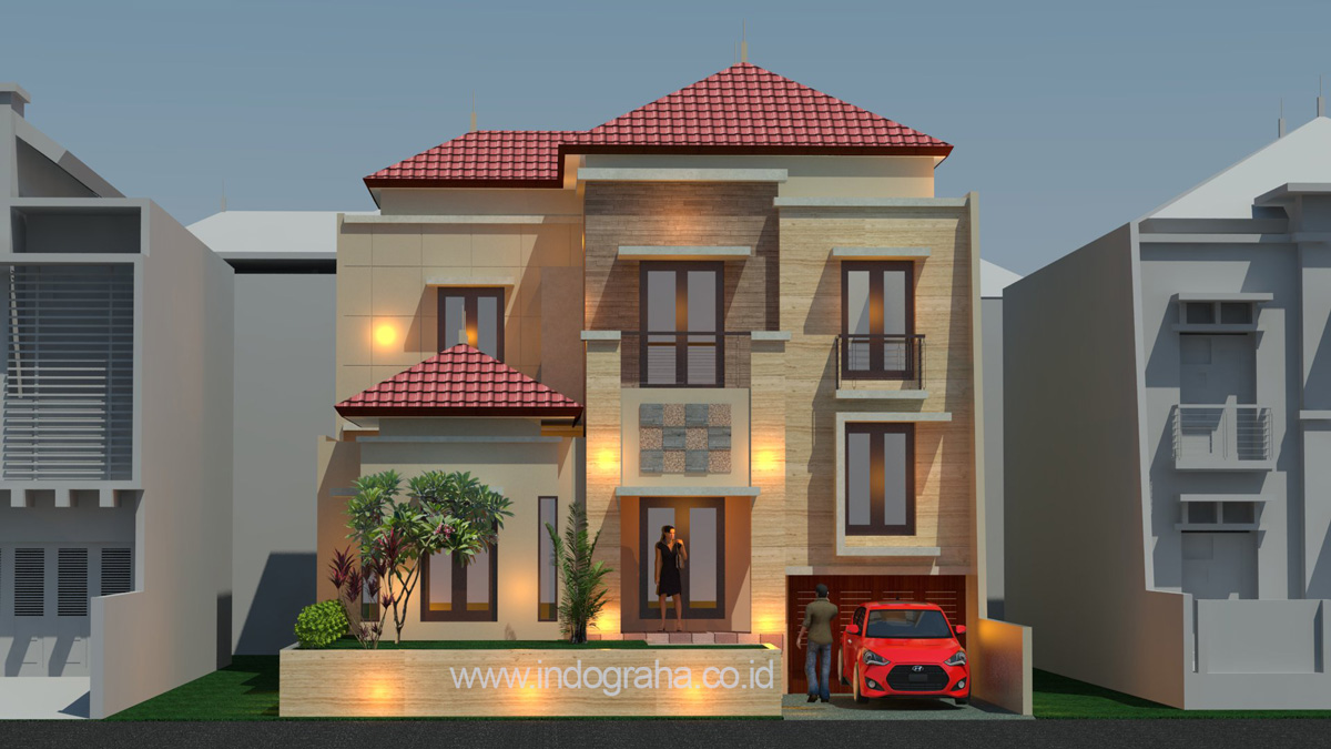 Desain Rumah Tropis Minimalis Di Jl Sanur Citragran Cibubur