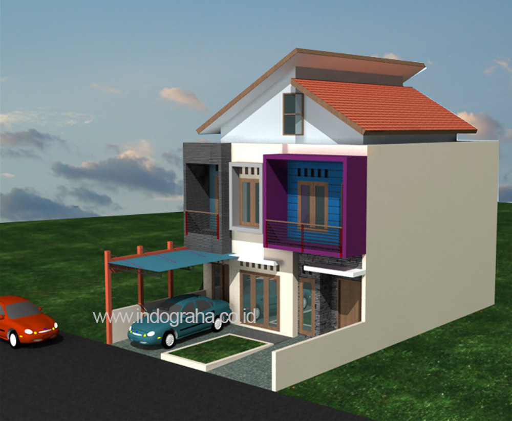  Desain  renovasi rumah  minimalis  2 lantai di perumahan  