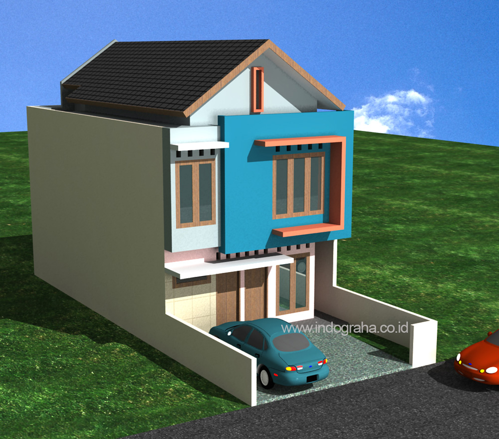 Desain rumah  minimalis  tingkat 2 terbaru di mampang 
